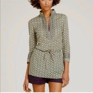 Tory Burch Elephant Print Tunic Size 6